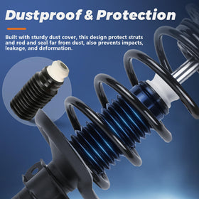 KUIPERAUTO four assembled strut set lined up for complete replacement benefit