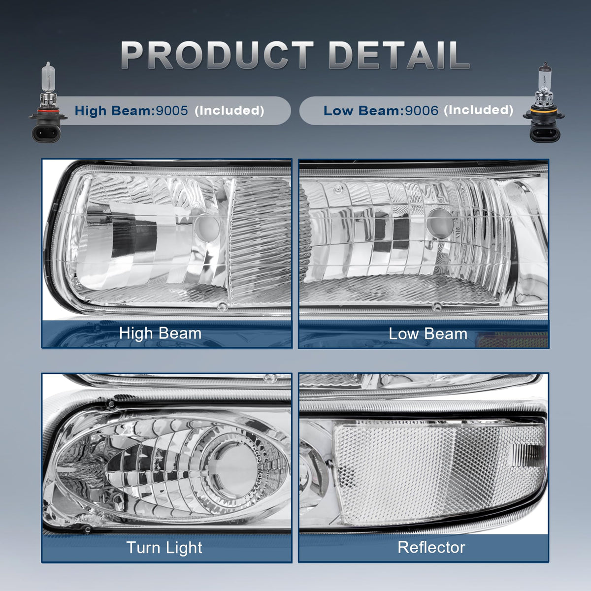 KUIPERAUTO 9005 9006 bulbs and sockets detail for easy plug-and-play replacement