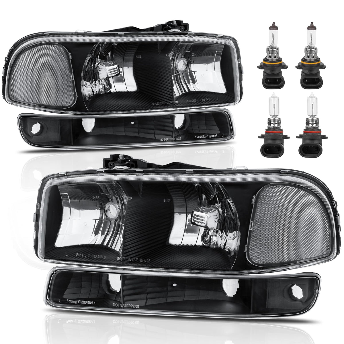 KUIPERAUTO front assembly clear lens showing exact fit and improved visibility