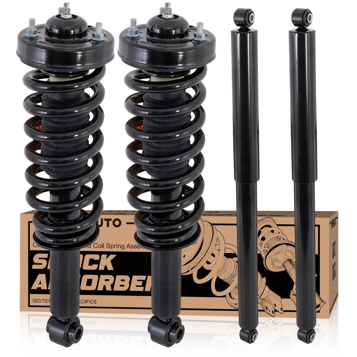 KUIPERAUTO front strut assembly front view showing direct-fit benefit