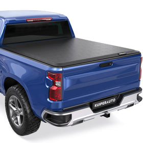 KUIPERAUTO front view of tonneau cover mounted for clean appearance and secure protection