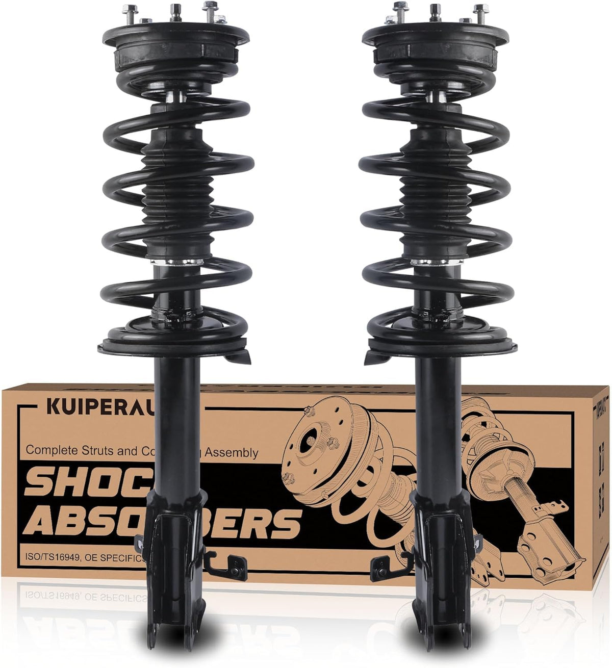 KUIPERAUTO front strut pair showing complete assemblies for quick replacement benefit