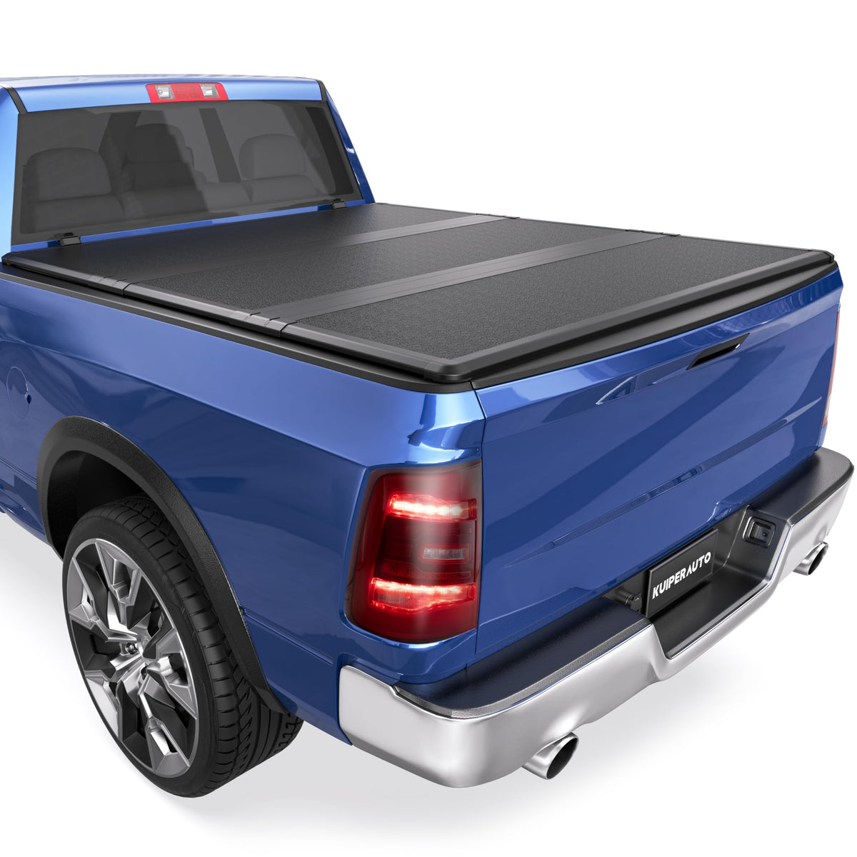 KUIPERAUTO front view of tonneau cover showing sleek fit and added cargo protection