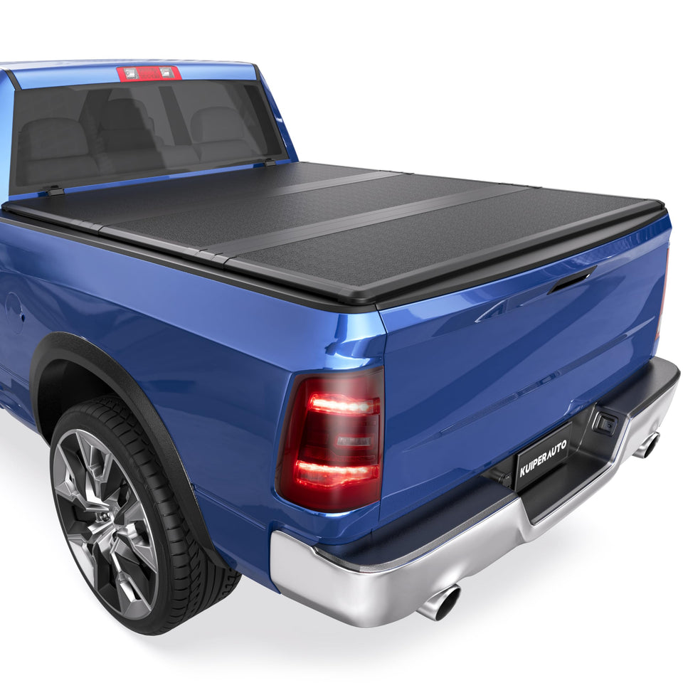 KUIPERAUTO front view of tonneau cover showing sleek fit and added cargo protection