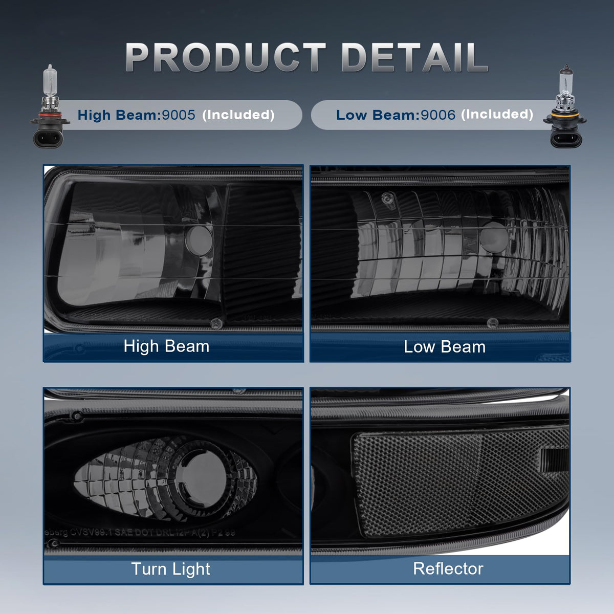 KUIPERAUTO headlight installed on Chevrolet truck demonstrating direct-fit and clean look