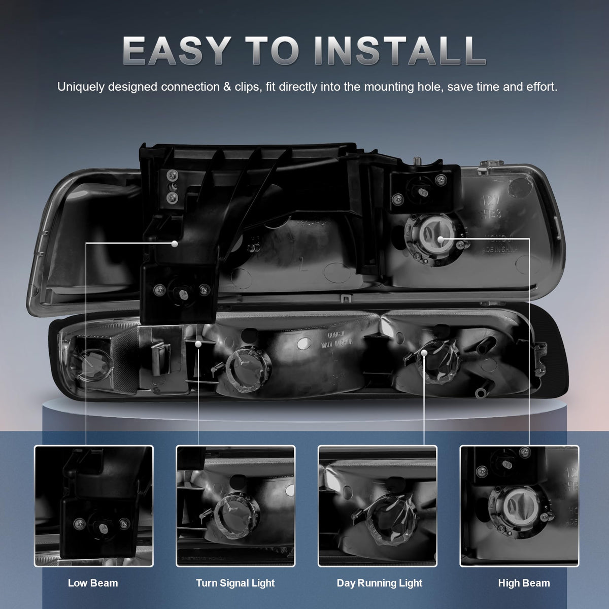 KUIPERAUTO clear corner lens detail preserving turn-signal visibility and legal compliance