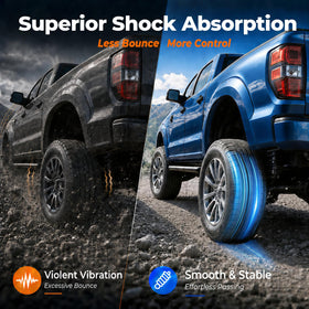 KUIPERAUTO strut installed in rear suspension for faster, bolt-on replacement