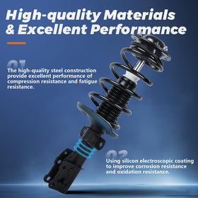 KUIPERAUTO rear strut assembly side profile highlighting stable ride benefit