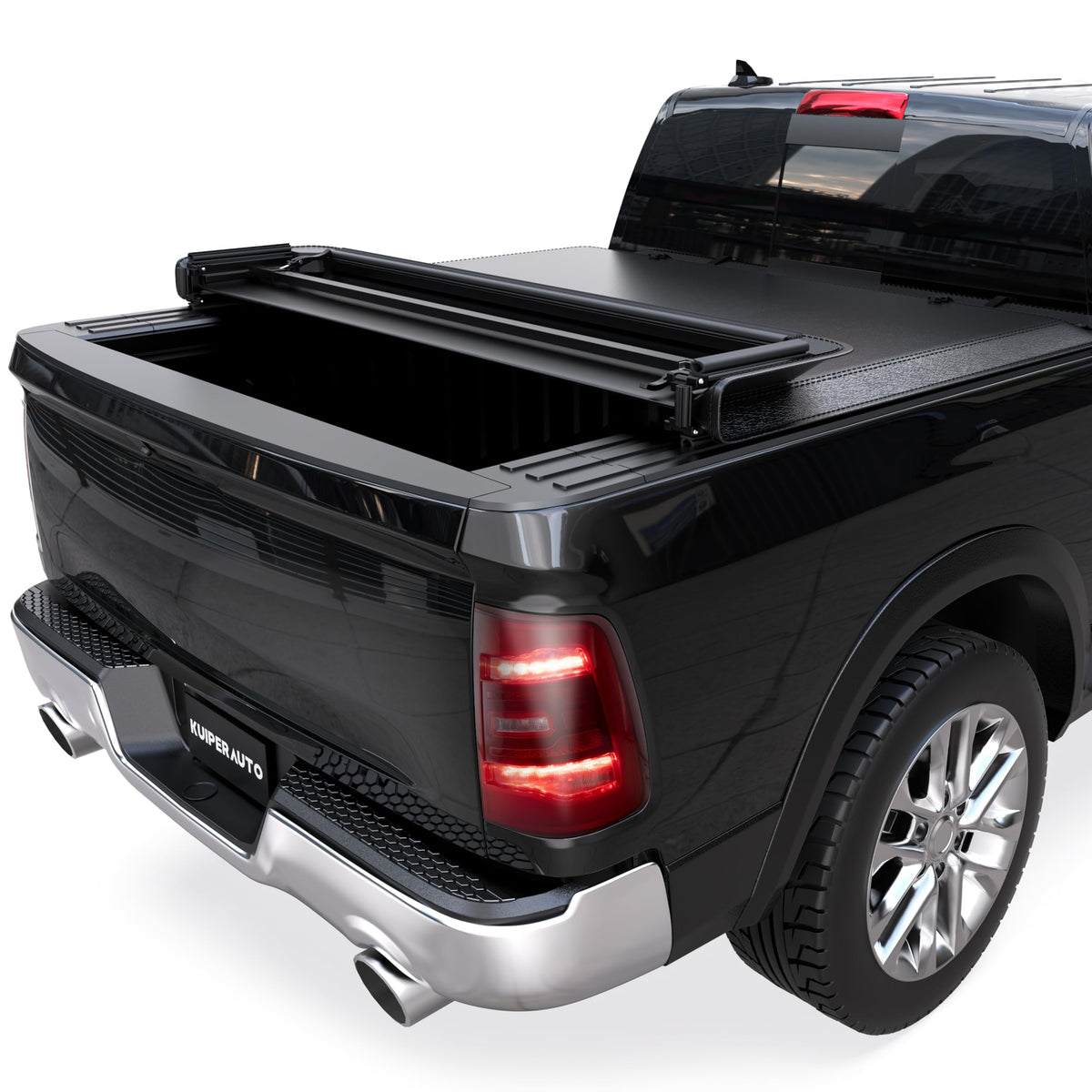 KUIPERAUTO front view showing full tonneau cover and clean profile benefit