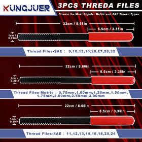 KUNGJUER close-up of file teeth profile for precise thread restoration benefit