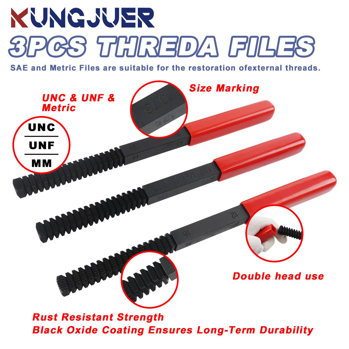 KUNGJUER removable handle and protective caps showing safer, firmer grip