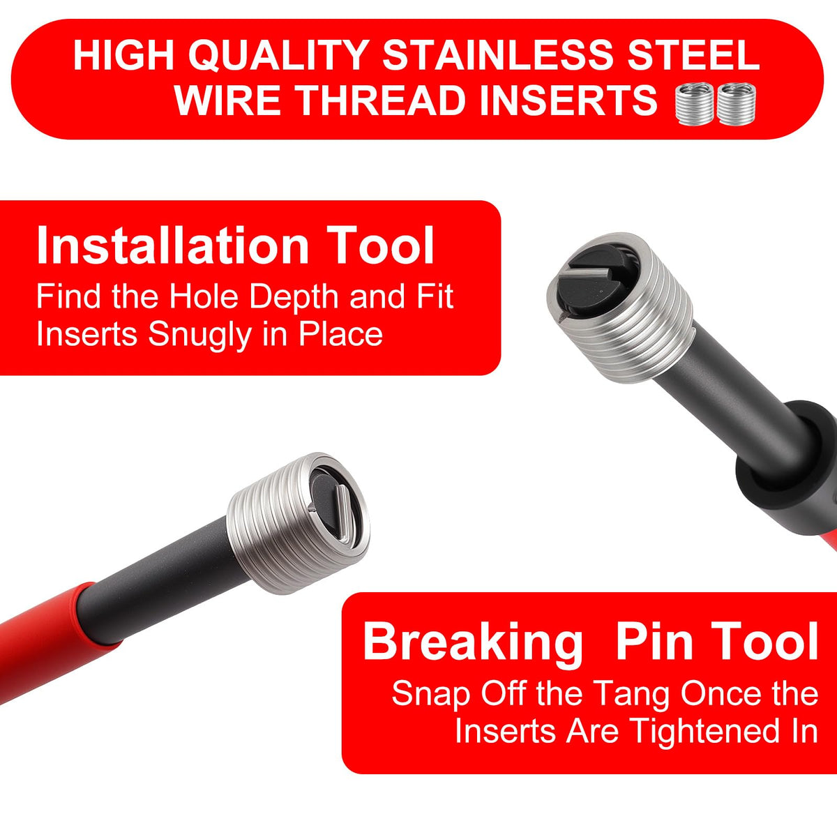 KUNGJUER HSS tap with ergonomic handle for precise thread cutting and control