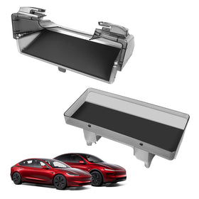 KUNIST front installed in Model Y Juniper showing sleek added storage and clean look