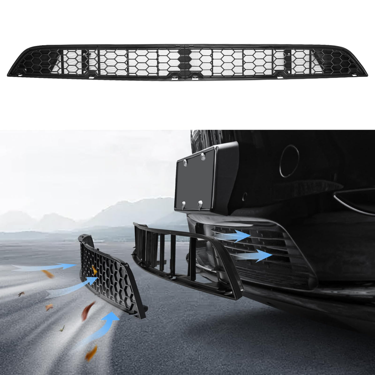 KUNIST front mesh insert fitted showing protection and airflow