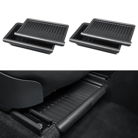 KUNIST front view showing two under seat boxes and lids for neat storage