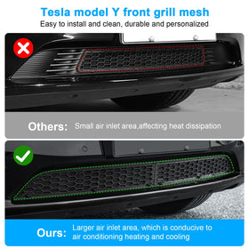 KUNIST installed on Tesla Model Y front showing debris protection