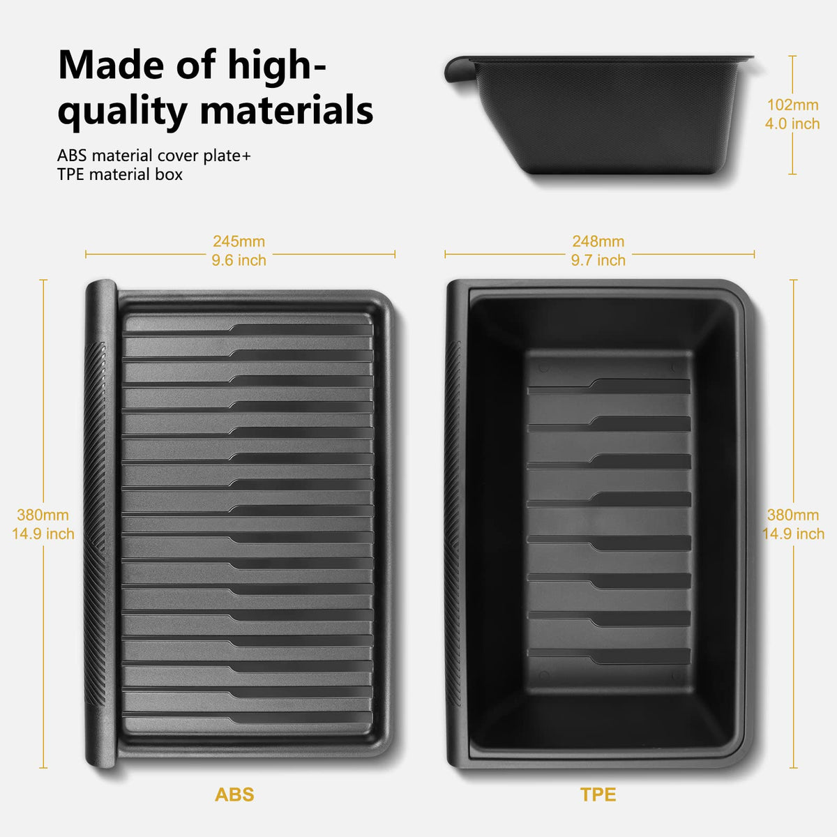KUNIST installed under Tesla Model Y front seat left side for hidden storage