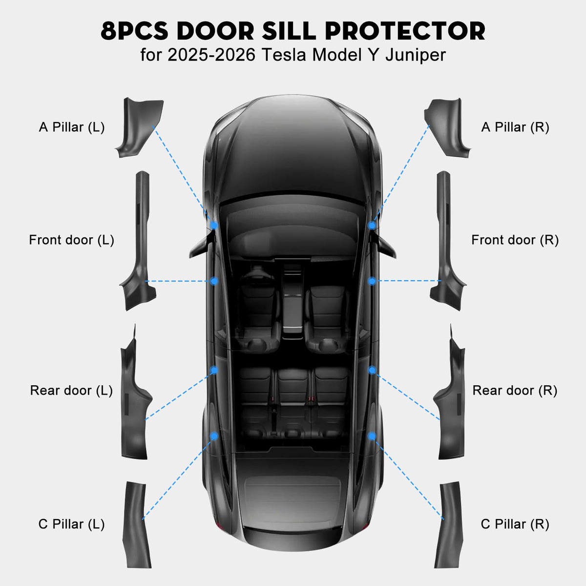 KUNIST rear door threshold protector protecting carpet and paint