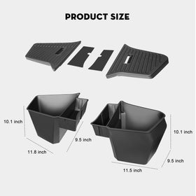 KUNIST bins with golf clubs showing scale and long-item compatibility