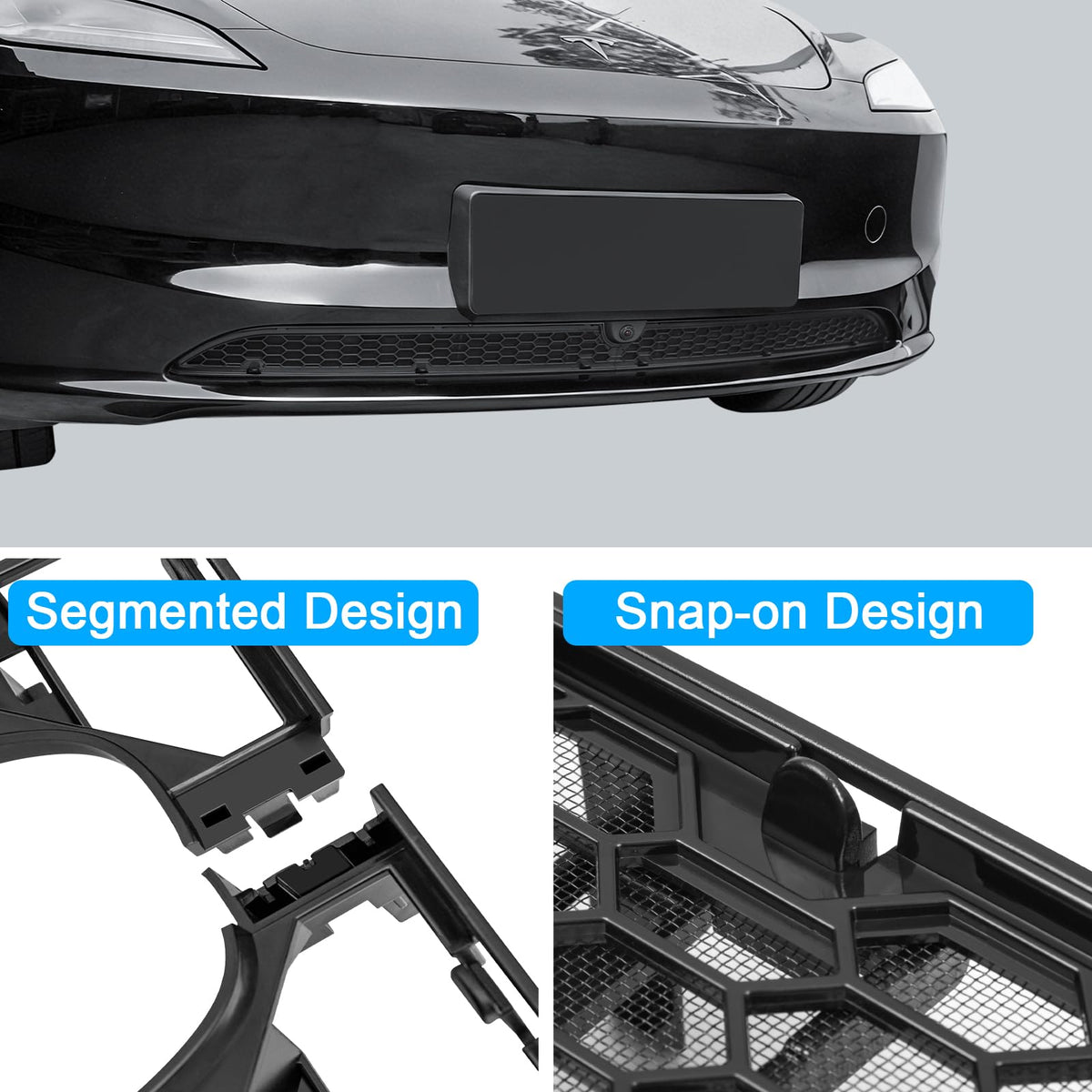 KUNIST side profile showing how insert aligns with Model 3 intake for secure fitment
