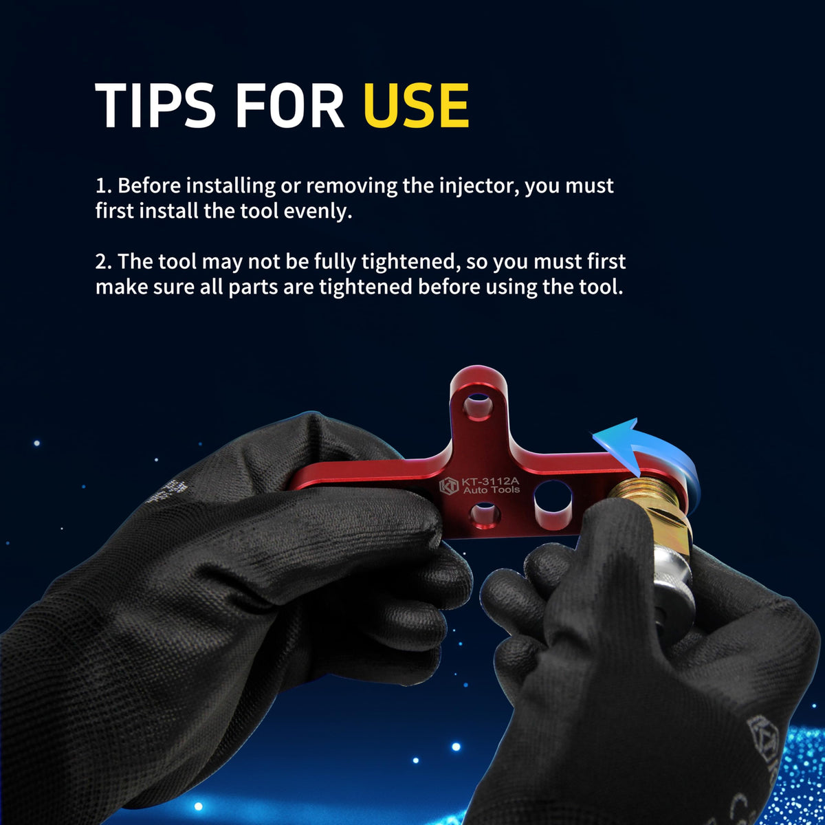 Kuntech tool mounted on a fuel injector for accurate, damage-free extraction