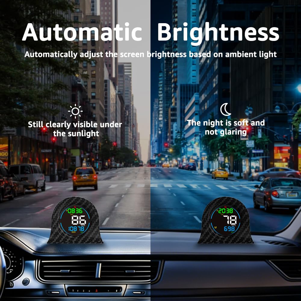 KUOWEIHUD screen visible under sunlight, precise GPS speed reading