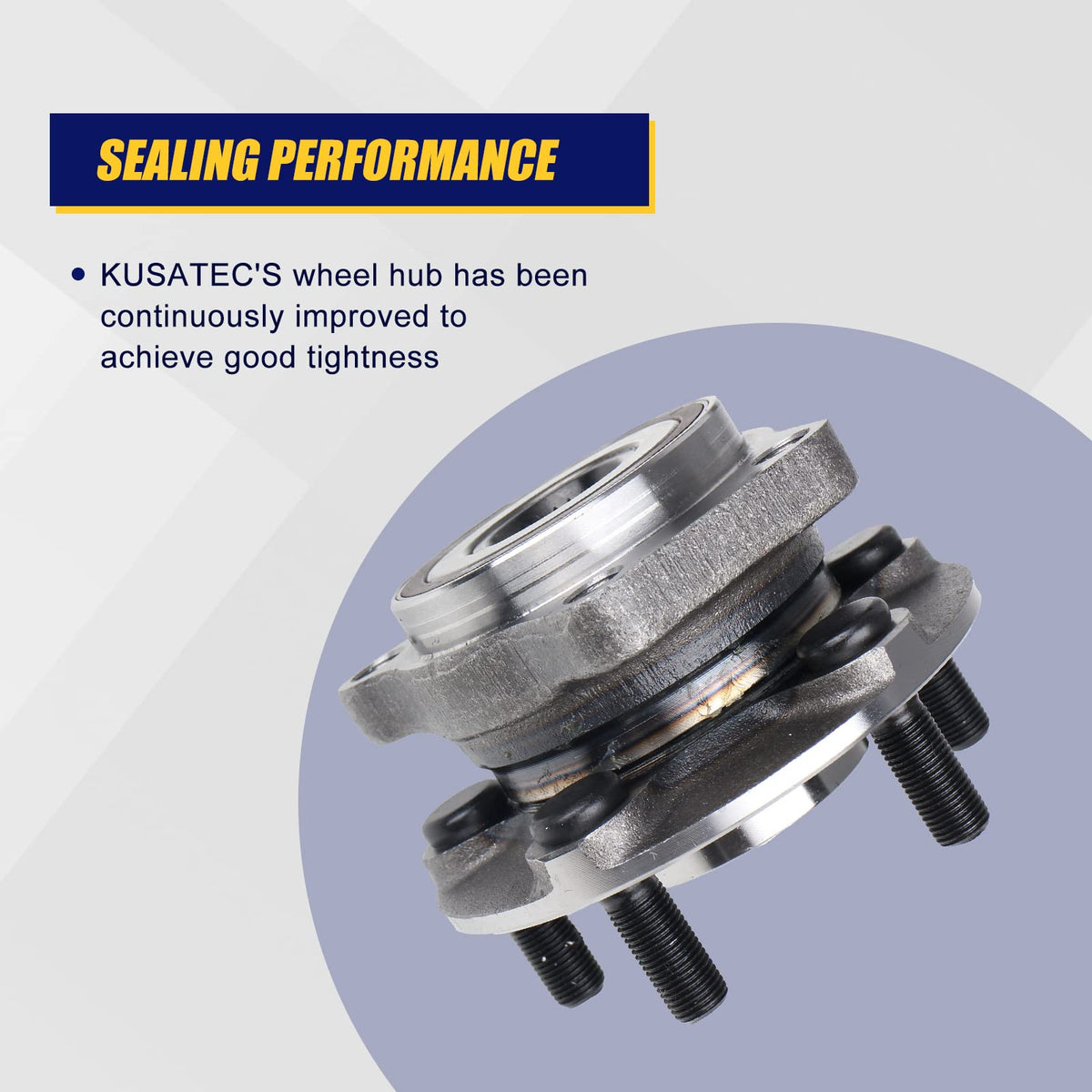 KUSATEC hub area designed for ABS sensor compatibility and reliable signals
