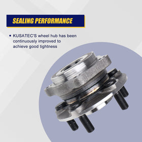 KUSATEC hub area designed for ABS sensor compatibility and reliable signals