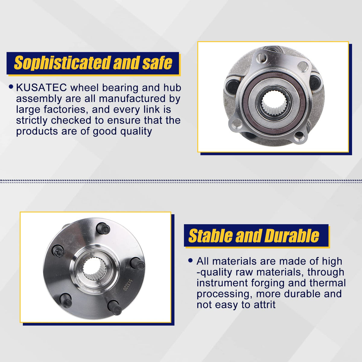KUSATEC mounting flange profile ensuring precise wheel alignment