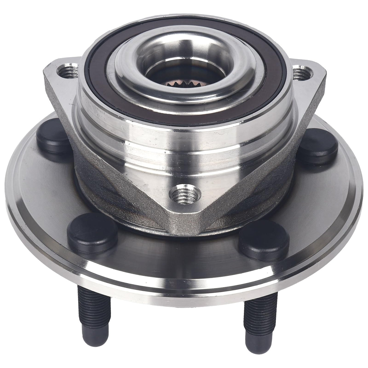 KUSATEC front view hub assembly showing complete ready-to-install unit and fitment benefit