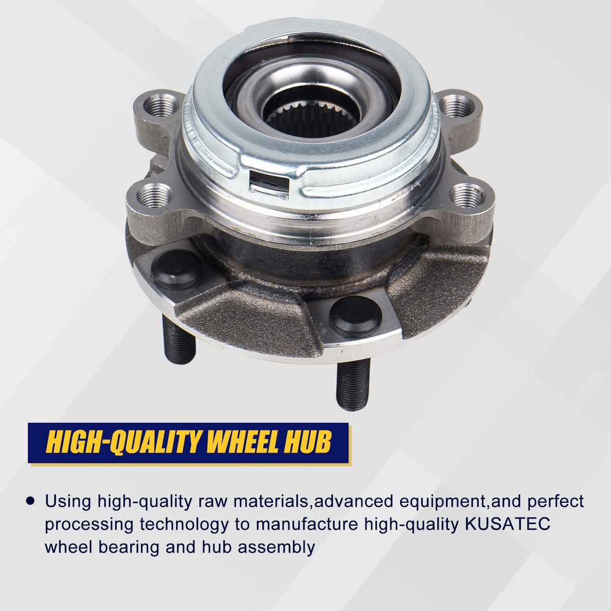 KUSATEC flange and lug studs detail for accurate wheel mounting and safety