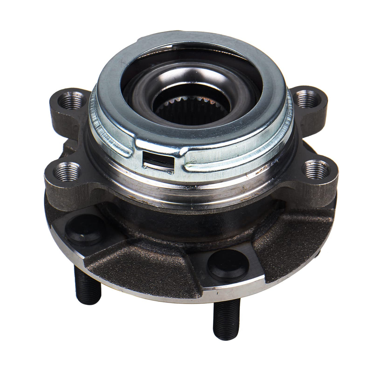 KUSATEC front view of hub assembly showing robust fit and reliable rotation