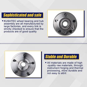 KUSATEC hub bolts and threads closeup with protective coating for corrosion resistance