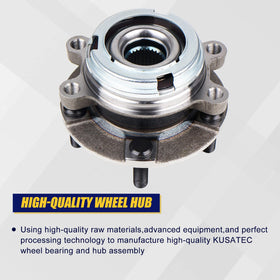 KUSATEC hub flange and lug studs detail demonstrating corrosion-resistant coating