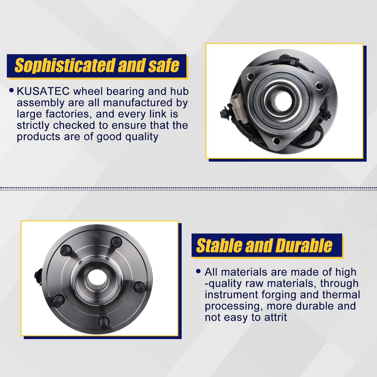 KUSATEC hub installed on Jeep front wheel demonstrating direct-fit installation benefit