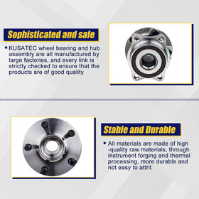 KUSATEC hub beside a wheel to show scale and confirm 5-lug compatibility