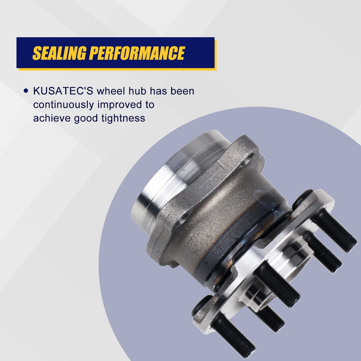 KUSATEC rear hub assembly mounted on vehicle demonstrating direct-fit installation