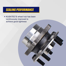 KUSATEC lug holes and spline view showing 5-lug pattern and 26 splines for proper drive engagement