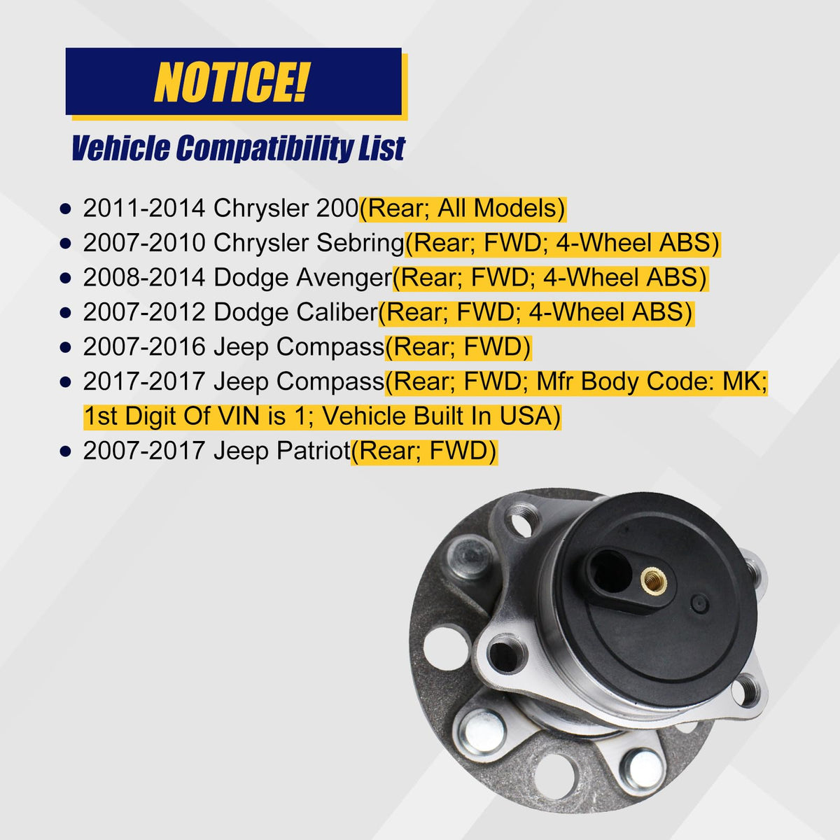 KUSATEC hub next to measuring tape illustrating correct OEM-matched dimensions