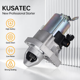 KUSATEC starter gear close-up showing teeth match for quieter engagement