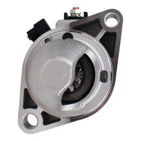 KUSATEC starter installed in engine bay demonstrating direct-fit replacement