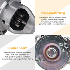 KUSATEC starter pinion gear closeup showing 9-tooth for smooth engagement
