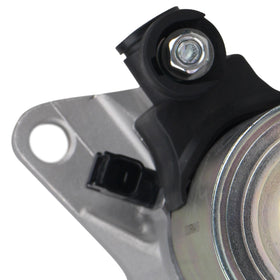 KUSATEC starter installed under hood illustrating direct-replacement convenience