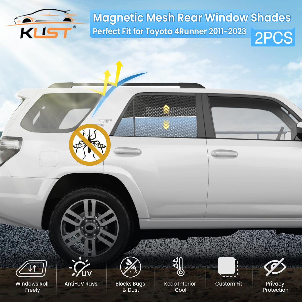 KUST breathable mesh close-up highlighting airflow and sun protection