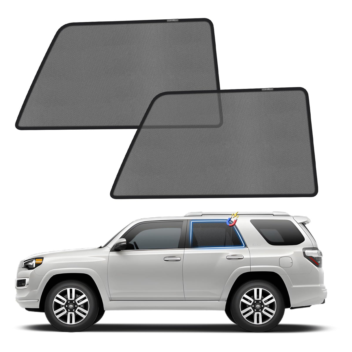 KUST rear window front view showing snug fit and privacy benefit