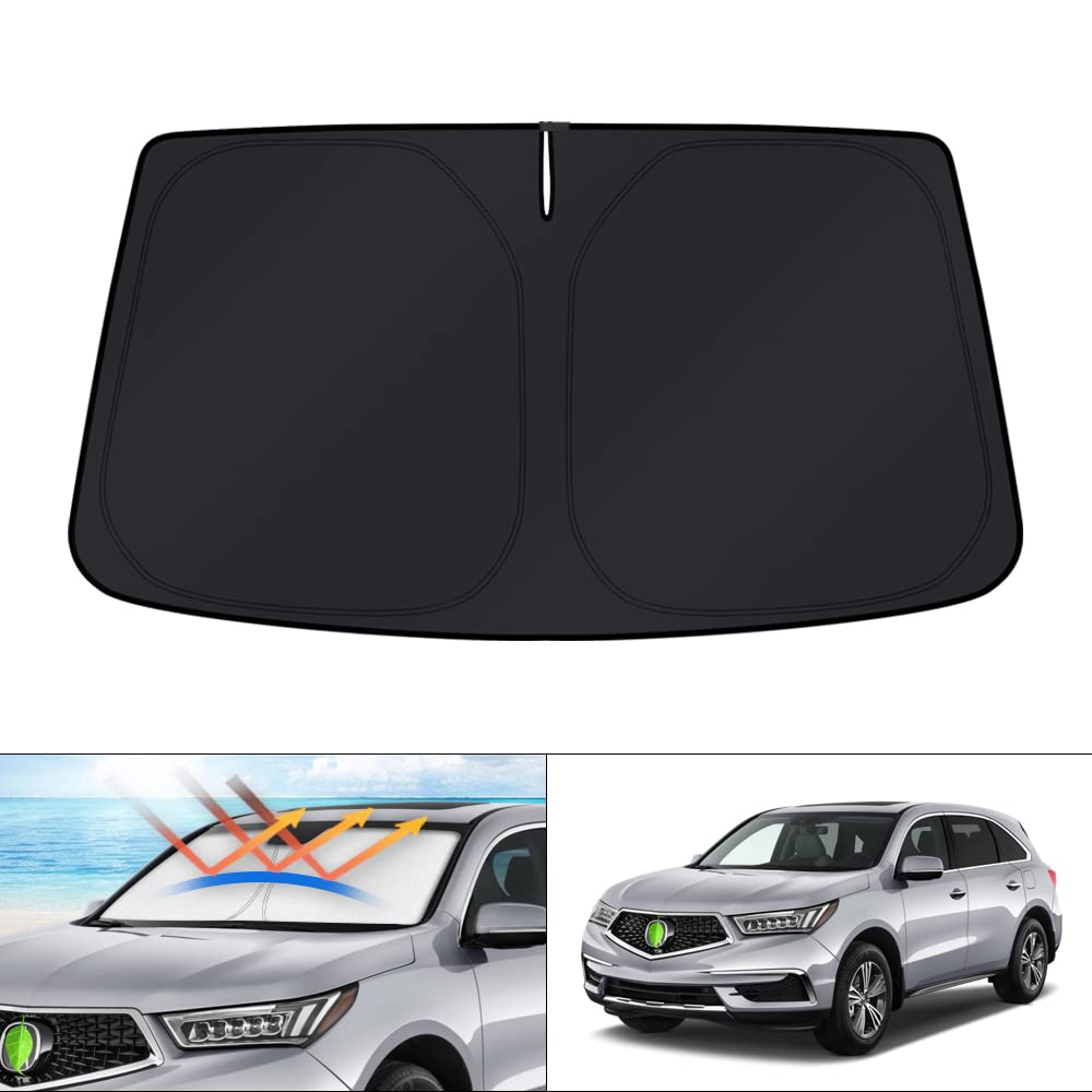 KUST front view on Acura MDX windshield showing perfect fit and protection