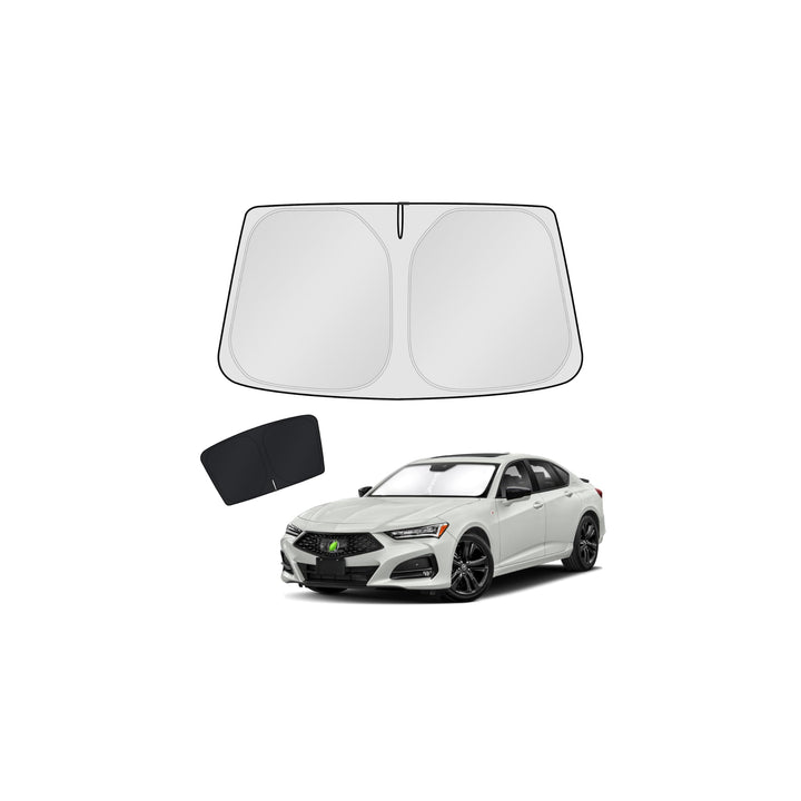 KUST front view of packaged sun shade showing fit and branding for quick selection
