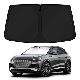 KUST front view on Audi Q4 e-tron windshield showing full coverage benefit