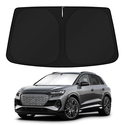 KUST front view on Audi Q4 e-tron windshield showing full coverage benefit