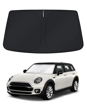 KUST windshield shade installed in Countryman blocking sun and heat